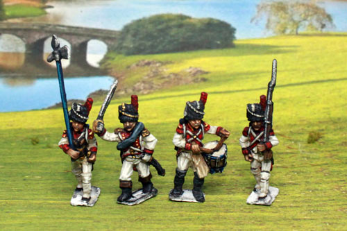 Old Guard Chasseurs Command Marching/Advancing in Full Dress (1804-15) 5 variants
