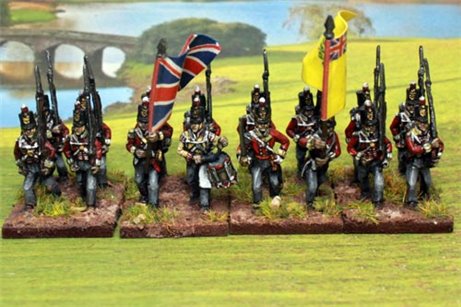 British Line Infantry Marching Stovepipe Shako 12 figs