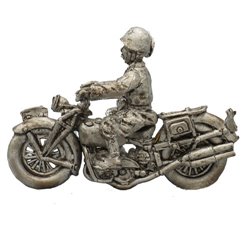 Italian motorcycle Moto Guzzi alce 500 base version, with one Bersaglieri driver