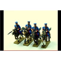 Mix of Cossacks in Cap with Command Charging with Sword and Lance x8