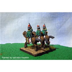 Spanish Hussars Charging in Bearskin