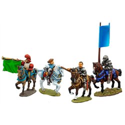 Command group with Gattamelata  1370-1435  (Commander, trumpeter, squire, standard bearer)