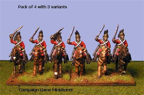 British Heavy Dragoons Charging x 4 (3 variants)