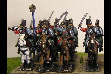 French Hussars Charging x8