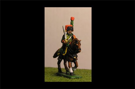 Chasseurs a Cheval de la Guard At Rest Full Dress with Command 8 figs