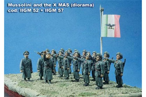 Parachutists R.E, R.S.I, X MAS, Republican National Guard, Black Brigades, saluting with dagger
