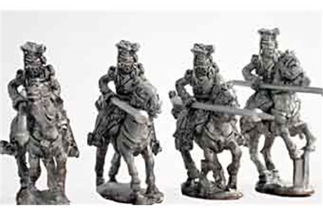 Ulans charging, lance at rest (2 variants).