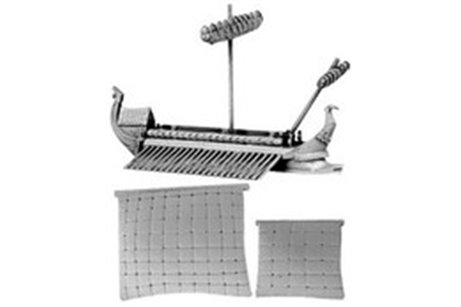 Carthaginian Quinquereme (includes furled & set main and fore sails)