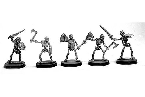 Skeleton Warriors with shield and mixed weapons
