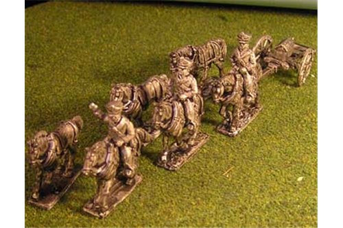 Foot Artillery Limber with 6 horses and 3 riders