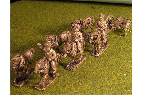 Foot Artillery Limber with 6 horses and 3 riders