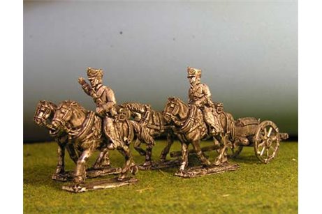 Foot Artillery Limber with 4 horses and 2 riders