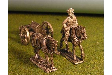Foot Artillery Limber with 2 horses and 1 rider