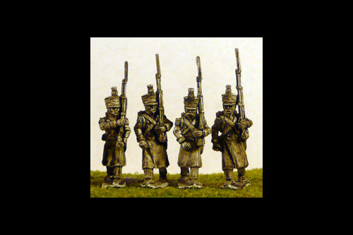 Line/Light Grenadiers/Voltiguers in Greatcoat Marching (All Napoleonic periods)