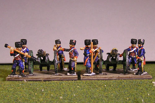 Old Guard 8lb Horse Artillery Battery with 8 Horse artillery crew