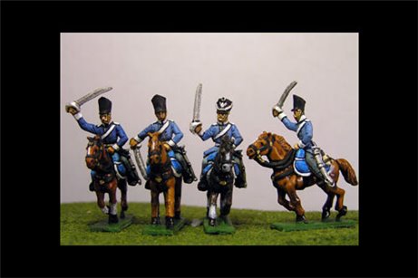Dragoons Charging in combination of Covered & Uncovered Shako & Litewka