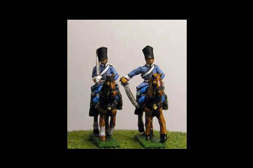 Dragoons at Rest in Covered Shako & Litewka