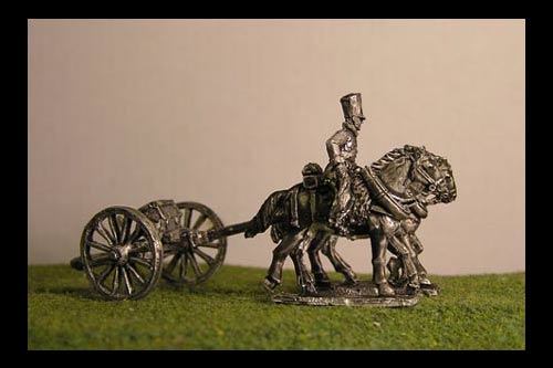 Foot artillery Limber with 2 horses and 1 rider