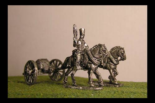 Horse artillery Limber  with 2 horses and 1 rider