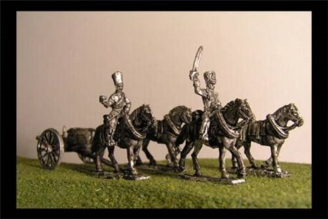 Horse artillery Limber  with 4 horses and 2 riders