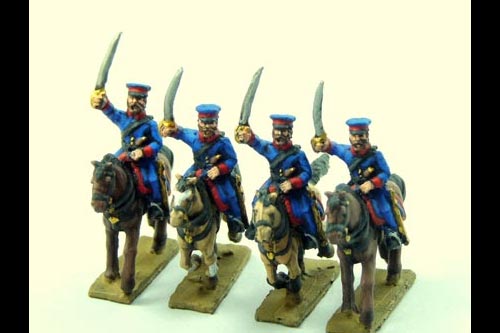 Cossacks in Cap Charging with Sword (Ural, Don or others) x 4