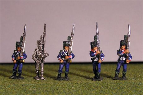 Light Infantry Marching 1800-1807. Side plume, hussar gaiters.