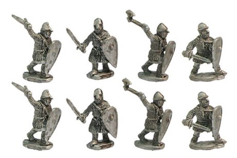 Heavy infantry with swords, axes, etc, XII cent.