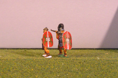 Red, Eagle head with gold wings and thunderbolts