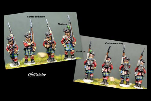 Scottish infantry in Kilts Marching 12 figs