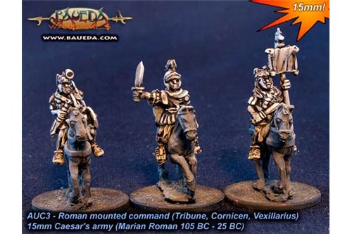Roman mounted command (Tribune, Cornicen, Vexillarius) x4 figures