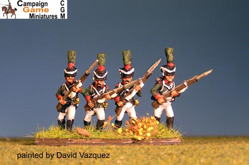 Italian Guard  "Conscripts" (Reale) in Shako Advancing.