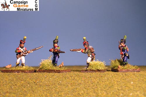 Light Infantry Firing Line/Skirmish 1800-1807. Side plume, hussar gaiters.