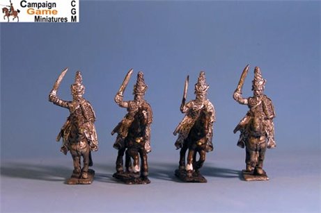 Polish Hussars Charging x 4