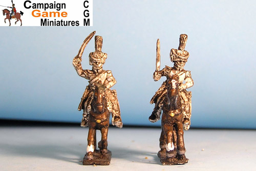 Polish Elite Chasseurs Charging in Colpack x 2