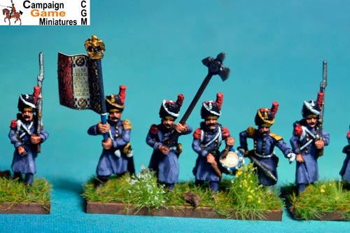 Old Guard Grenadiers Command Marching in Greatcoat (Also serve as Middle Guard)(1804-15)