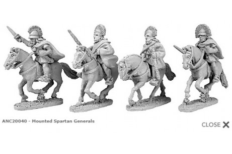 Mounted Spartan generals (random 4 of 4 designs)