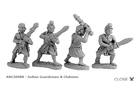 Indian Guardsmen & Clubmen (Random 4 of 4 designs)